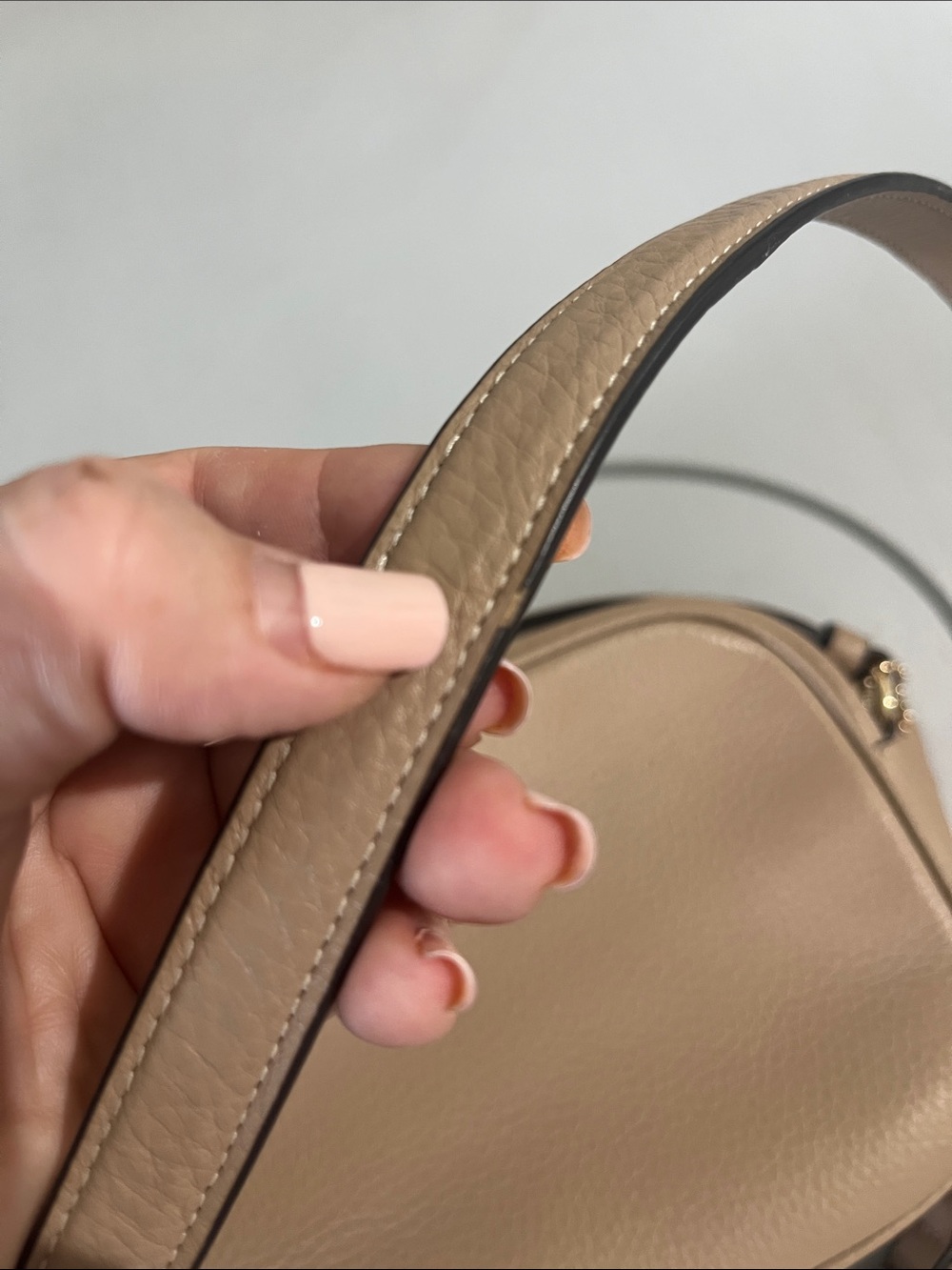 Coach Pebbled Leather Crossbody in Nude Tan - Picture 11 of 11